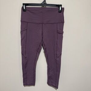 90 Degree By Reflex Lavender Cropped Leggings